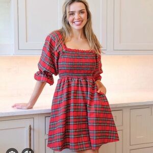 Simply Southern Red Plaid Dress